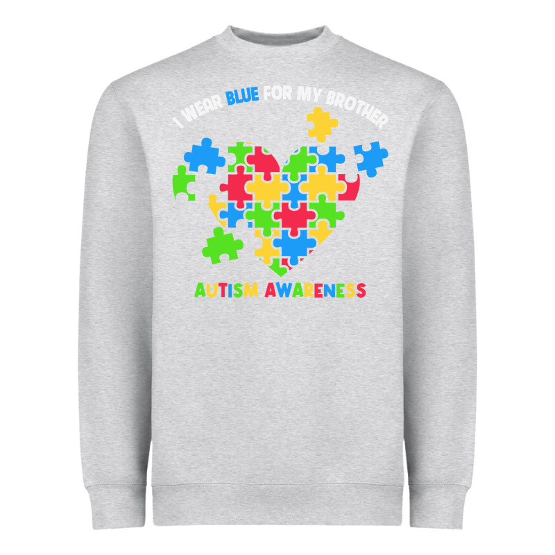 Wear Blue For My Brother Autism Heavyweight Sweatshirt by CowhideDigitalArt | Teevron