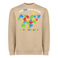 Mushroom Wear Blue For My Brother Autism Heavyweight Sweatshirt - CowhideDigitalArt