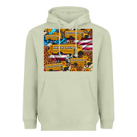 Matcha school bus American flag sunflower cowhide leopard Heavyweight Hoodie - Artiststas