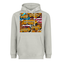 Moon Dust school bus American flag sunflower cowhide leopard Heavyweight Hoodie - Artiststas