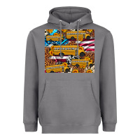 Storm school bus American flag sunflower cowhide leopard Heavyweight Hoodie - Artiststas