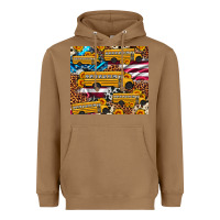 Toasted Coconut school bus American flag sunflower cowhide leopard Heavyweight Hoodie - Artiststas