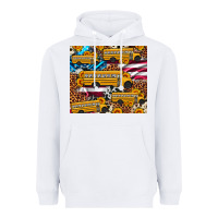 White school bus American flag sunflower cowhide leopard Heavyweight Hoodie - Artiststas