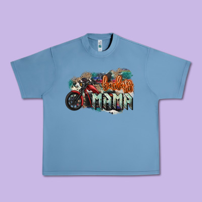 Badass Mama Motorcycle Urban Heavy Tee Designed By Howdyjamesfarm