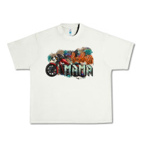 Pistachio Badass Mama motorcycle Urban Heavy Tee - HowdyJamesFarm