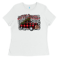 White Merry Christmas Truck Ladies Tee - Bettercallsaul