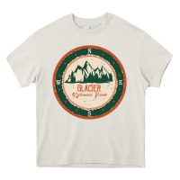 Cream Glacier National Park Heavy Core Tee - minhPixels