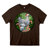 Chocolate Brown brahma chicken christmas Heavy Core Tee - LillyAllenDesigns