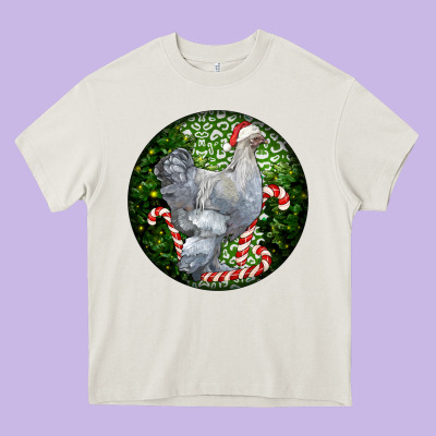 Brahma Chicken Christmas Heavy Core Tee Designed By Lillyallendesigns