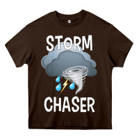 Chocolate Brown Kids Storm Chaser Boys Storm Hunter Tornado Gift Heavy Core Tee - minhPixels
