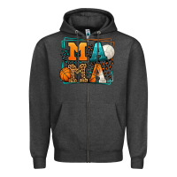 Charcoal Heather Basketball and Volleyball mama Mother's Day Zipper Hoodie - LillyAllenDesigns