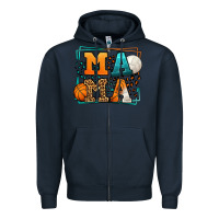 Navy Basketball and Volleyball mama Mother's Day Zipper Hoodie - LillyAllenDesigns