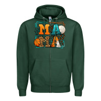 Sports Green Basketball and Volleyball mama Mother's Day Zipper Hoodie - LillyAllenDesigns