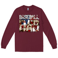 Burgundy baseball dad Long Sleeve Tee - Jasminsmagicworld