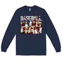 Navy baseball dad Long Sleeve Tee - Jasminsmagicworld