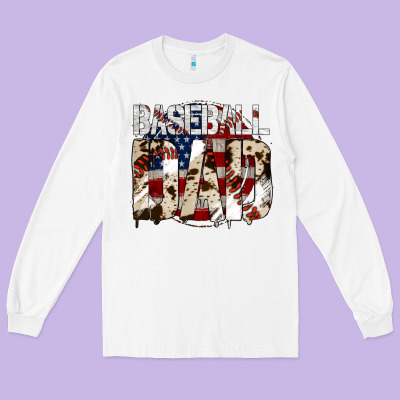Baseball Dad Long Sleeve Tee Designed By Jasminsmagicworld