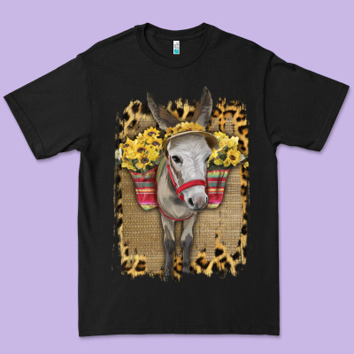 Donkey With Sunflowers Premium Tee Designed By Bettercallsaul