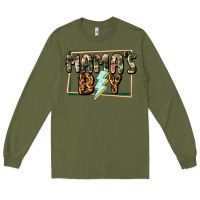 Army Green Mama's boy Mother's Day Long Sleeve Tee - CowGirlArtShop