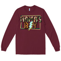 Burgundy Mama's boy Mother's Day Long Sleeve Tee - CowGirlArtShop