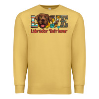Antique Gold love labrador retriever Premium Sweatshirt - Artiststas