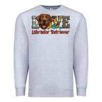 Heather Grey love labrador retriever Premium Sweatshirt - Artiststas
