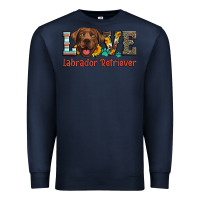 Navy love labrador retriever Premium Sweatshirt - Artiststas