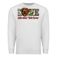 Oatmeal Heather love labrador retriever Premium Sweatshirt - Artiststas