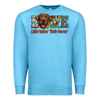 Ocean Blue love labrador retriever Premium Sweatshirt - Artiststas