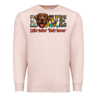 Pale Pink love labrador retriever Premium Sweatshirt - Artiststas