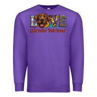 Purple love labrador retriever Premium Sweatshirt - Artiststas
