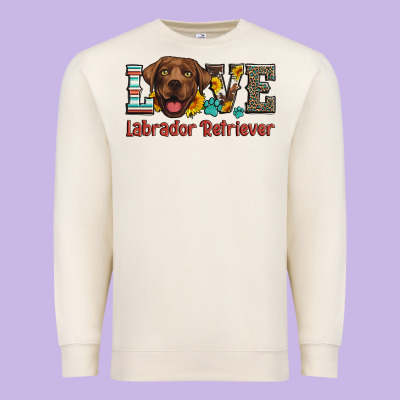 Love Labrador Retriever Premium Sweatshirt Designed By Artiststas