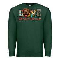 Sports Green love labrador retriever Premium Sweatshirt - Artiststas