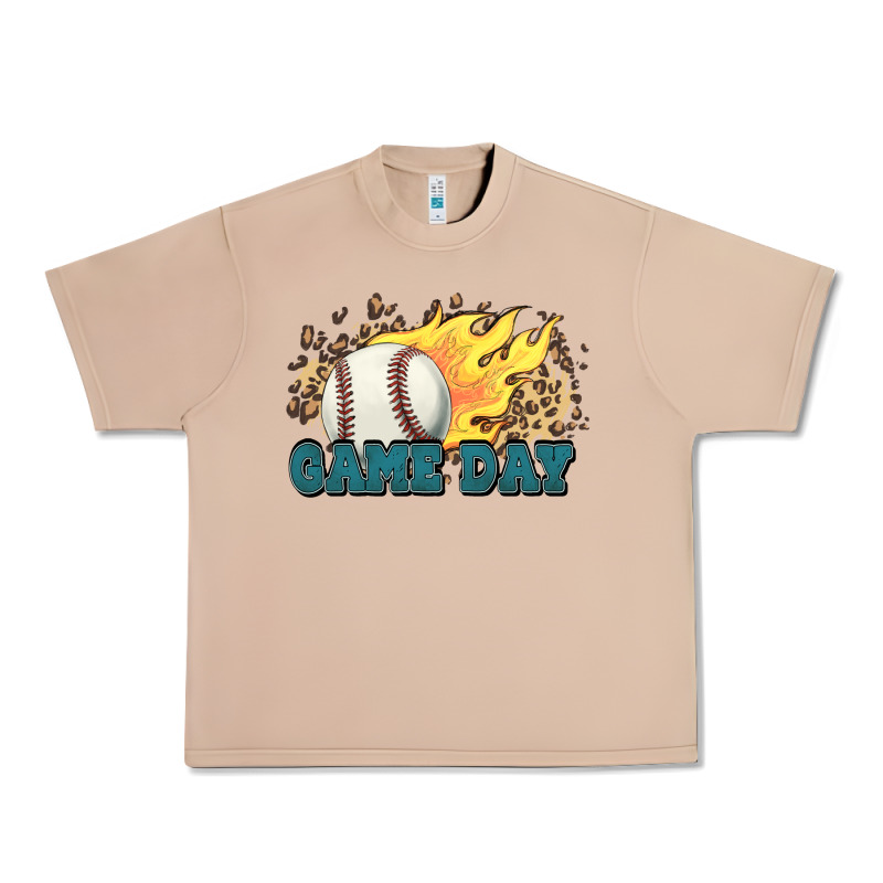 Game Day Baseball Leopard Flames Fireball Urban Heavy Tee by HowdyJamesFarm | Teevron