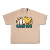Burro game day baseball leopard flames fireball Urban Heavy Tee - HowdyJamesFarm