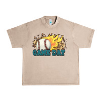 French Oak game day baseball leopard flames fireball Urban Heavy Tee - HowdyJamesFarm