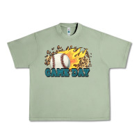 Oil Green game day baseball leopard flames fireball Urban Heavy Tee - HowdyJamesFarm