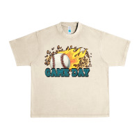 Sandshell game day baseball leopard flames fireball Urban Heavy Tee - HowdyJamesFarm