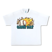 White game day baseball leopard flames fireball Urban Heavy Tee - HowdyJamesFarm