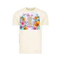 Vintage Arctic she is mom with flowers Vintage Tee - TumblerDesignByShophia