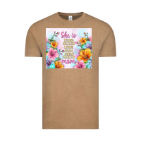 Vintage Coffee she is mom with flowers Vintage Tee - TumblerDesignByShophia