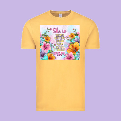 She Is Mom With Flowers Vintage Tee Designed By Tumblerdesignbyshophia