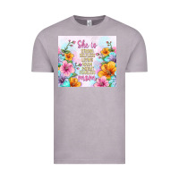 Vintage Zinc she is mom with flowers Vintage Tee - TumblerDesignByShophia