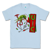 Dusty Blue Christmas Character Classic Tee - NancyCooperArtShop