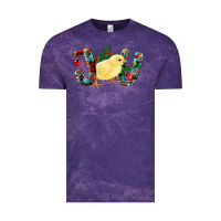 Cloud Purple Christmas Joy With Chick Vintage Tee - RanaPortraitStore