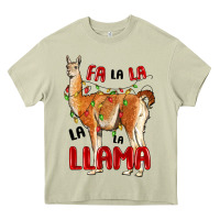 Mossy christmas llama Heavy Core Tee - LillyAllenDesigns