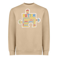Mushroom Autism Puzzle Piece Words Autistic Heavyweight Sweatshirt - CowhideDigitalArt