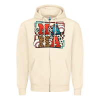 Sandshell leopard baseball mama Mother's Day Zipper Hoodie - LillyAllenDesigns