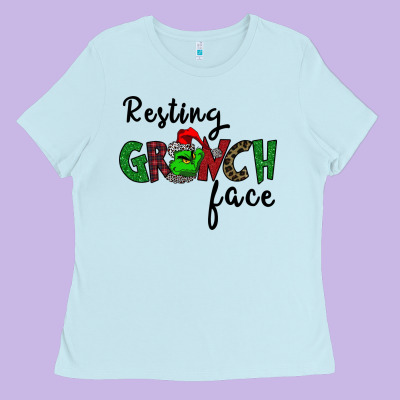 Merry Grinch Mas Ladies Tee Designed By Bettercallsaul