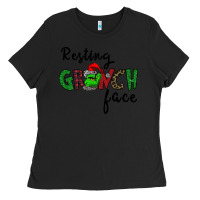 Black Merry Grinch Mas Ladies Tee - Bettercallsaul