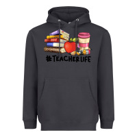 Smoke teacher life with books  pen and coffee Heavyweight Hoodie - Artiststas